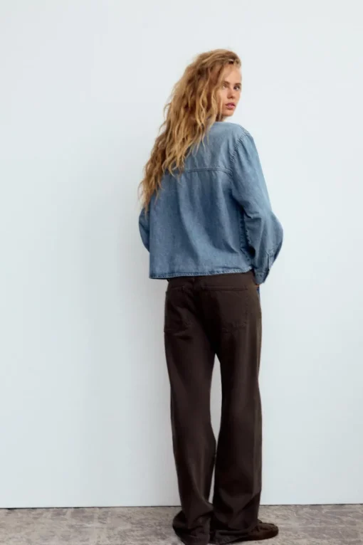 CAMISA DENIM TRF LAZO