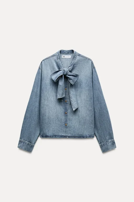 CAMISA DENIM TRF LAZO