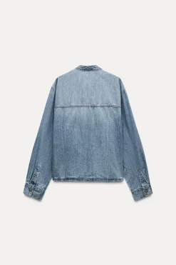 CAMISA DENIM TRF LAZO