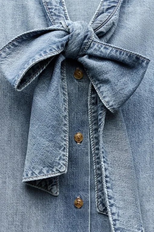 CAMISA DENIM TRF LAZO