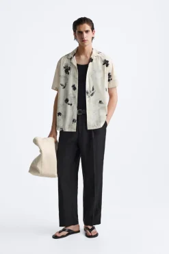 CAMISA ELÁSTICA ESTAMPADO FLORAL
