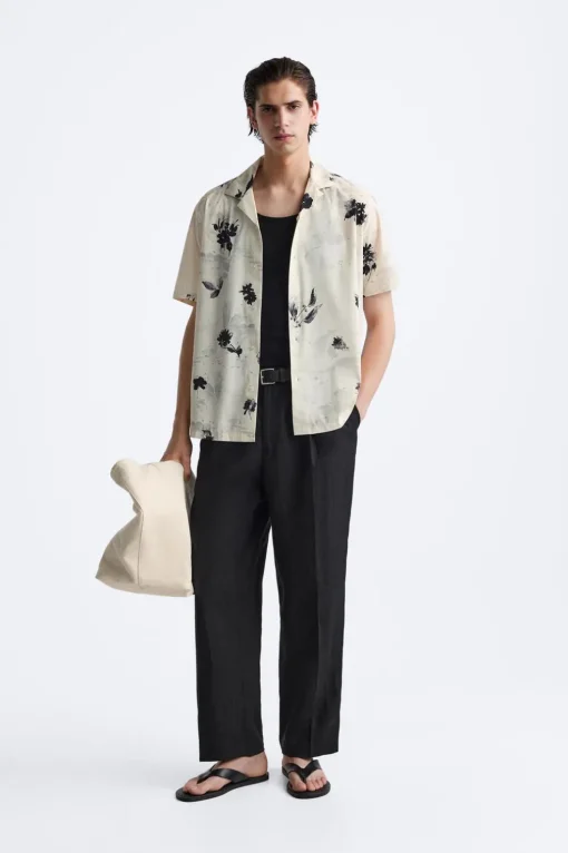 CAMISA ELÁSTICA ESTAMPADO FLORAL