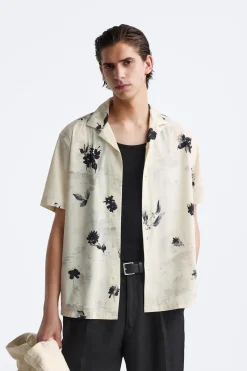 CAMISA ELÁSTICA ESTAMPADO FLORAL