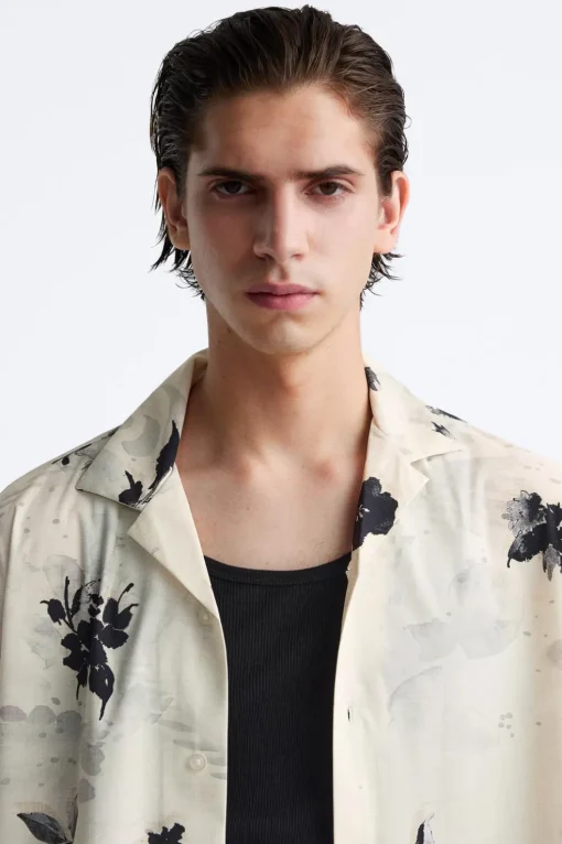 CAMISA ELÁSTICA ESTAMPADO FLORAL
