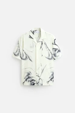 CAMISA ELÁSTICA ESTAMPADO ABSTRACTO