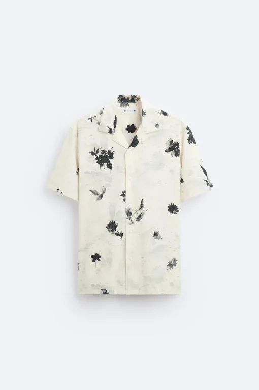 CAMISA ELÁSTICA ESTAMPADO FLORAL