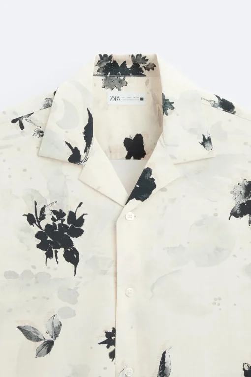 CAMISA ELÁSTICA ESTAMPADO FLORAL