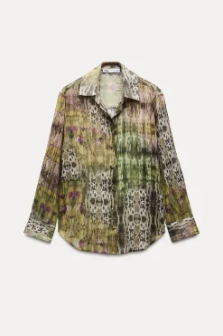 CAMISA ESTAMPADA HILO METALIZADO