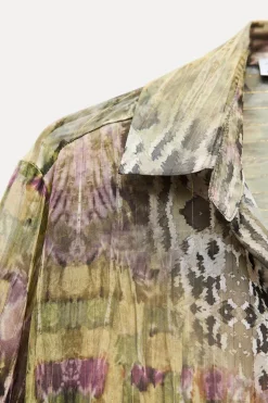 CAMISA ESTAMPADA HILO METALIZADO