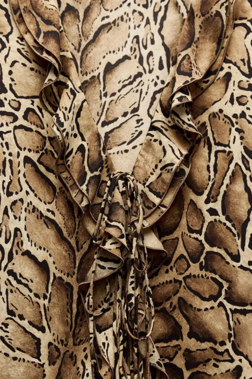 CAMISA ESTAMPADO ANIMAL VOLANTES