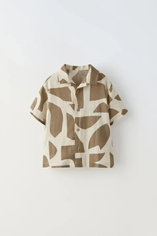 CAMISA ESTAMPADO CON LINO