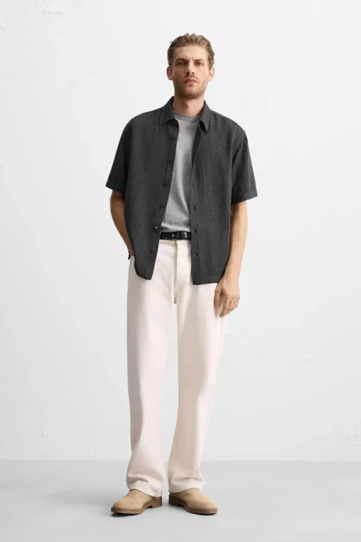 CAMISA ESTRUCTURA CON VISCOSA