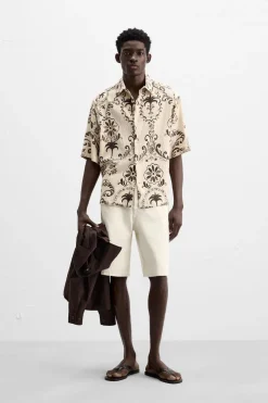 CAMISA ESTRUCTURA ESTAMPADA