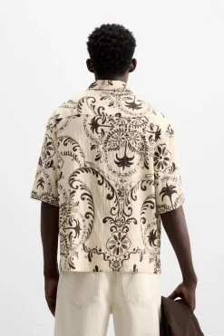 CAMISA ESTRUCTURA ESTAMPADA
