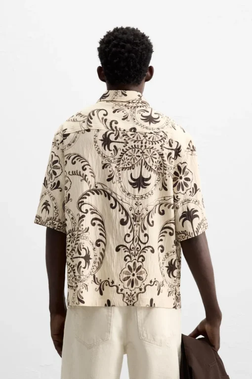 CAMISA ESTRUCTURA ESTAMPADA