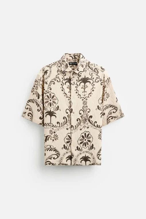 CAMISA ESTRUCTURA ESTAMPADA