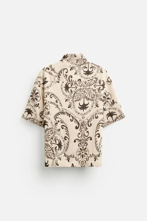 CAMISA ESTRUCTURA ESTAMPADA