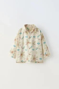 CAMISA FLORES Y ROMBOS