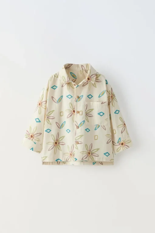 CAMISA FLORES Y ROMBOS