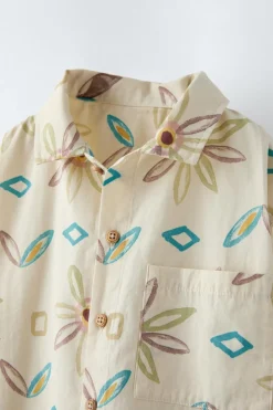 CAMISA FLORES Y ROMBOS