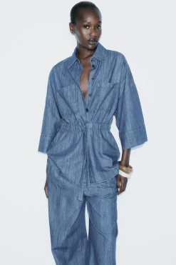 CAMISA FLUIDA DENIM Z1975 LAZADA