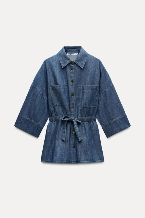 CAMISA FLUIDA DENIM Z1975 LAZADA