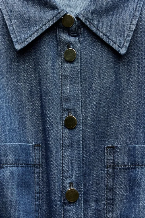 CAMISA FLUIDA DENIM Z1975 LAZADA
