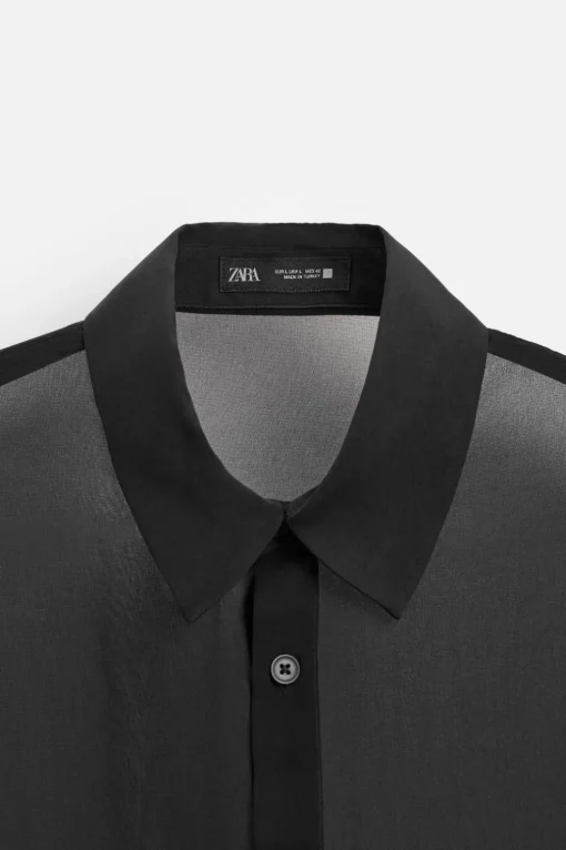 CAMISA FLUIDA SEMITRANSPARENTE