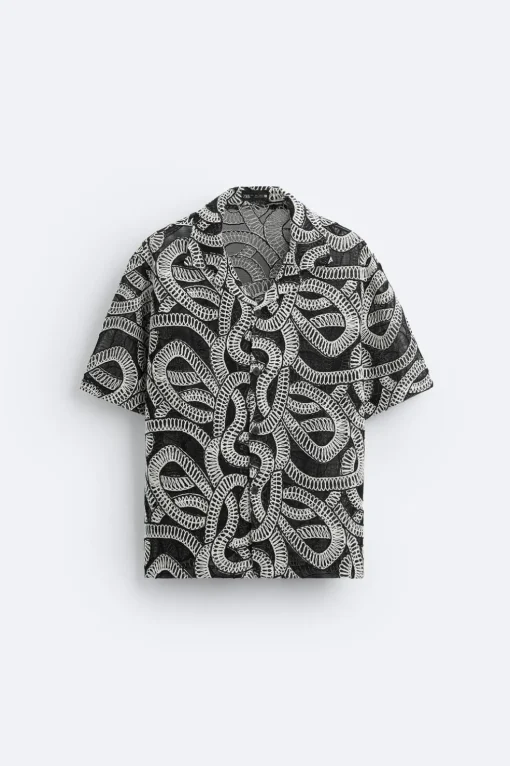 CAMISA JACQUARD CONTRASTE