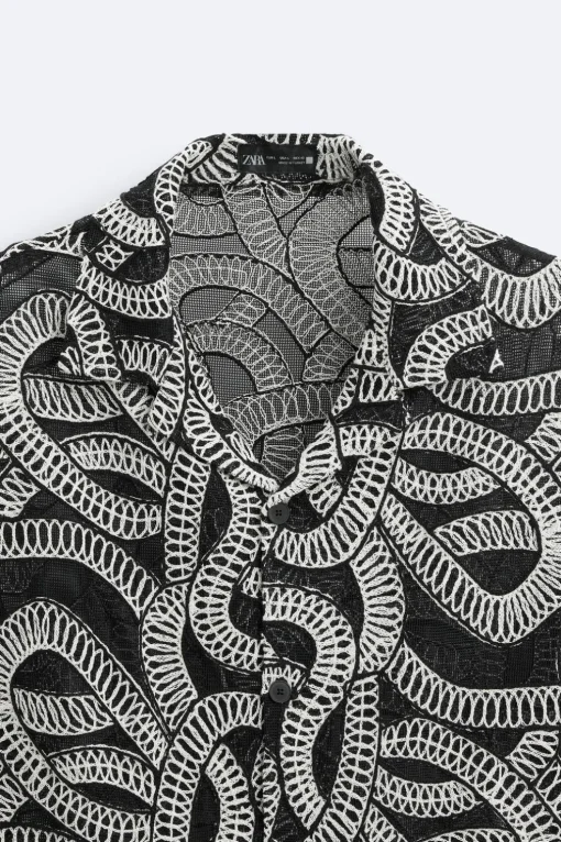 CAMISA JACQUARD CONTRASTE