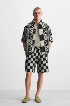 CAMISA JACQUARD GEOMETRICO