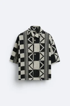 CAMISA JACQUARD GEOMETRICO
