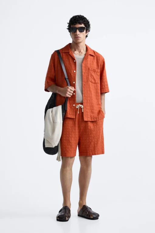 CAMISA JACQUARD GEOMÉTRICO