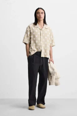 CAMISA JACQUARD GEOMÉTRICO