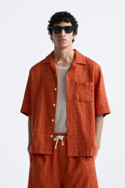 CAMISA JACQUARD GEOMÉTRICO