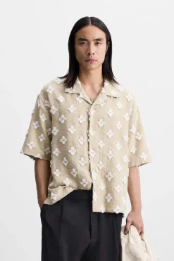 CAMISA JACQUARD GEOMÉTRICO