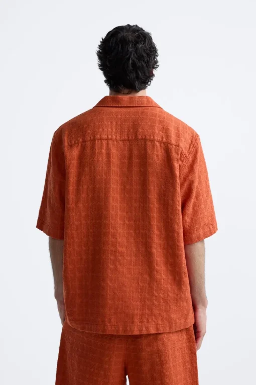 CAMISA JACQUARD GEOMÉTRICO