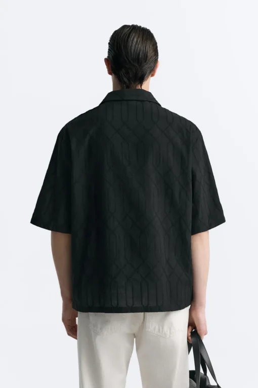CAMISA JACQUARD GEOMÉTRICO