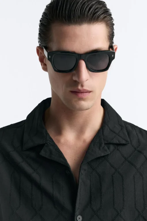 CAMISA JACQUARD GEOMÉTRICO
