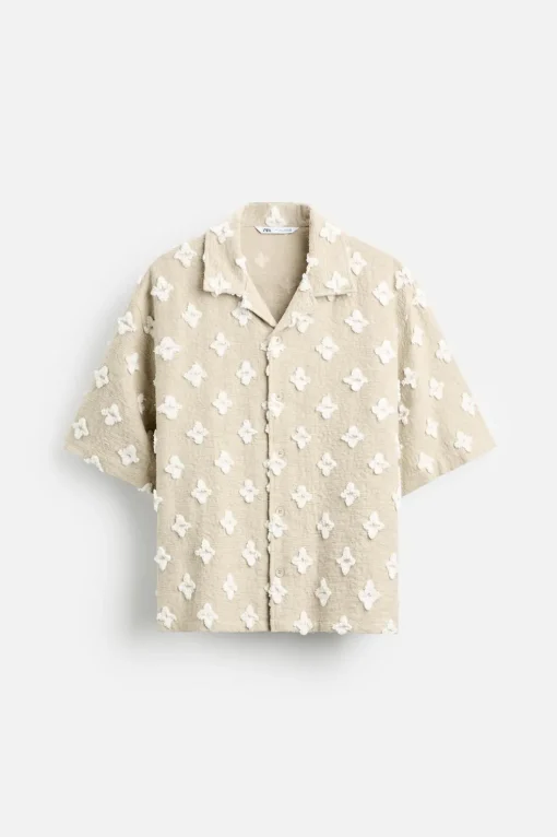 CAMISA JACQUARD GEOMÉTRICO