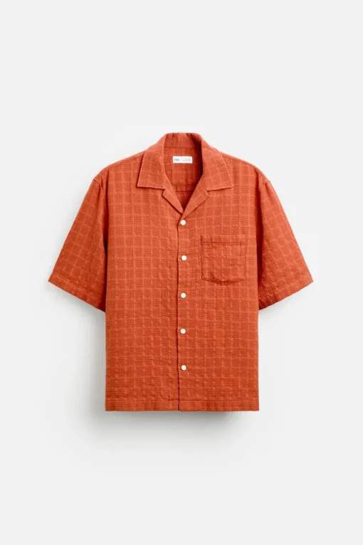 CAMISA JACQUARD GEOMÉTRICO