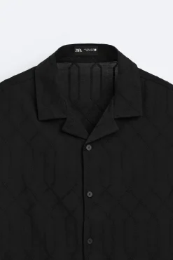 CAMISA JACQUARD GEOMÉTRICO