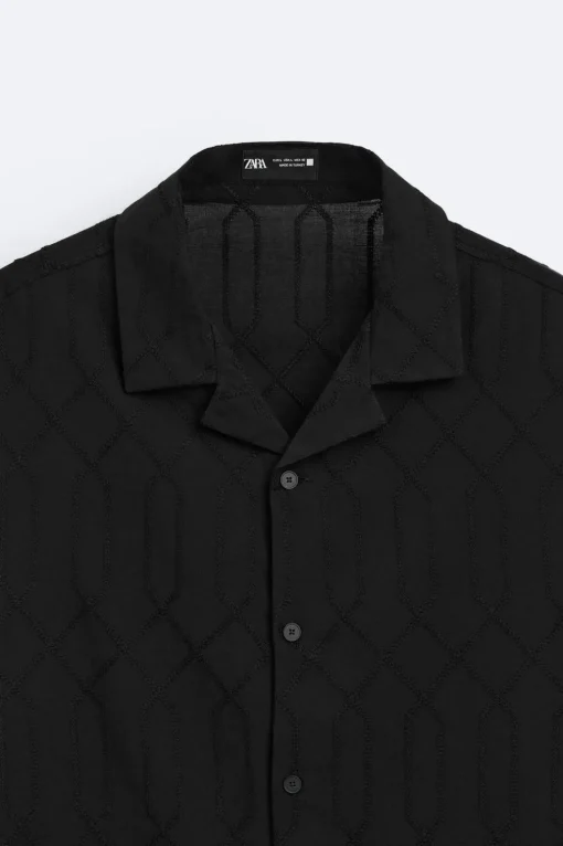 CAMISA JACQUARD GEOMÉTRICO