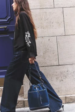 CAMISA MANGA BORDADA