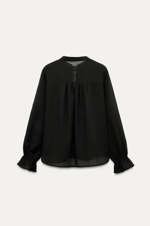 CAMISA MANGA BORDADA