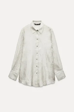 CAMISA ORGANZA EFECTO ARRUGADO