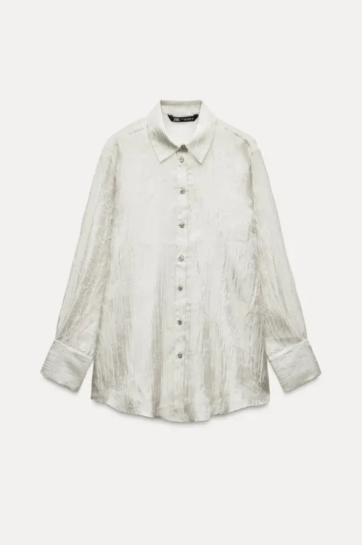 CAMISA ORGANZA EFECTO ARRUGADO