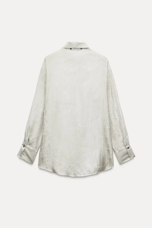 CAMISA ORGANZA EFECTO ARRUGADO