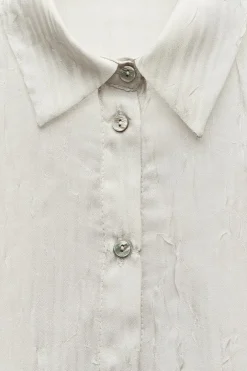CAMISA ORGANZA EFECTO ARRUGADO