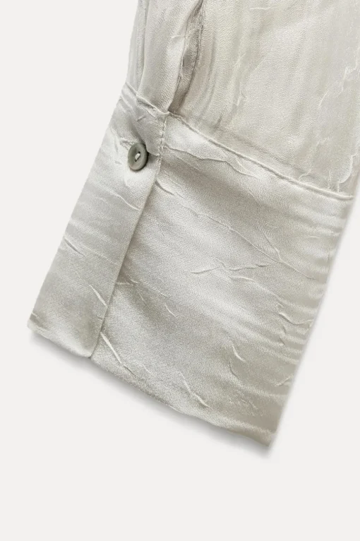 CAMISA ORGANZA EFECTO ARRUGADO